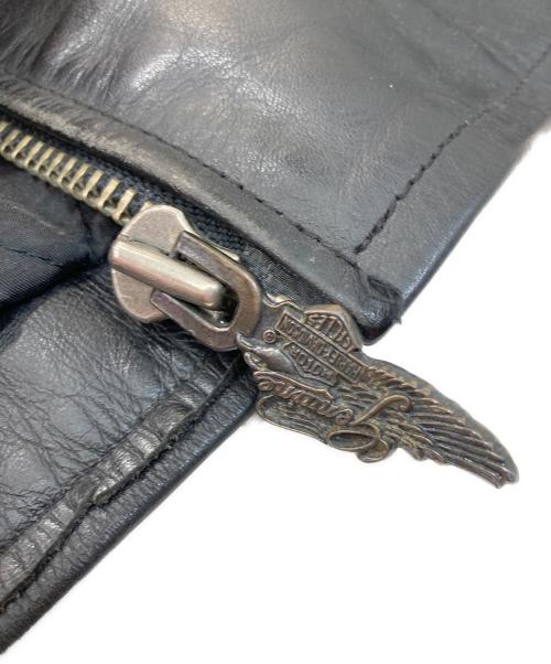HARLEY-DAVIDSON（ハーレーダビッドソン）HARLEY-DAVIDSON (ハーレーダビッドソン) シングルライダースジャケット ブラック サイズ:Mの古着・服飾アイテム