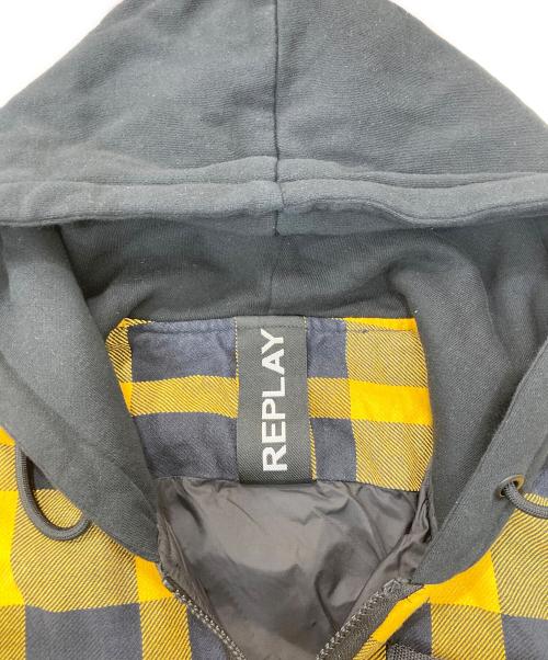REPLAY（リプレイ）REPLAY (リプレイ) イエローチェックコットンツイルシャツパーカー イエロー サイズ:Mの古着・服飾アイテム