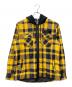 REPLAY（リプレイ）の古着「イエローチェックコットンツイルシャツパーカー」｜イエロー