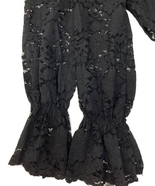 LANVIN（ランバン）LANVIN (ランバン) レースハイネックブラウス ブラック サイズ:38 未使用品の古着・服飾アイテム