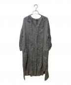 ADIEU TRISTESSEアデュートリステス）の古着「リネンブラウスワンピース」｜グレー