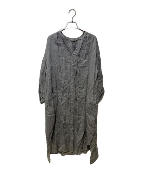 ADIEU TRISTESSE（アデュートリステス）ADIEU TRISTESSE (アデュートリステス) リネンブラウスワンピース グレー サイズ:記載なしの古着・服飾アイテム