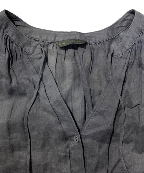 ADIEU TRISTESSE（アデュートリステス）ADIEU TRISTESSE (アデュートリステス) リネンブラウスワンピース グレー サイズ:記載なしの古着・服飾アイテム