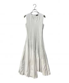 anuans（アニュアンス）の古着「アシメヘムVネックカットワンピース」｜ホワイト