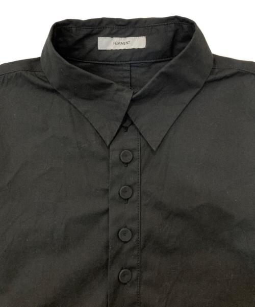 FEMMENT（ファモン）FEMMENT (ファモン) シャツワンピース ブラック サイズ:サイズ表記無しの古着・服飾アイテム