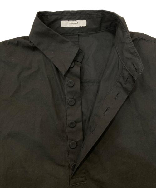 FEMMENT（ファモン）FEMMENT (ファモン) シャツワンピース ブラック サイズ:サイズ表記無しの古着・服飾アイテム