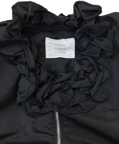 crinkle crinkle crinkle（クリンクル クリンクル クリンクル）crinkle crinkle crinkle (クリンクル クリンクル クリンクル) フリルブルゾンジャケット ブラック サイズ:FREEの古着・服飾アイテム