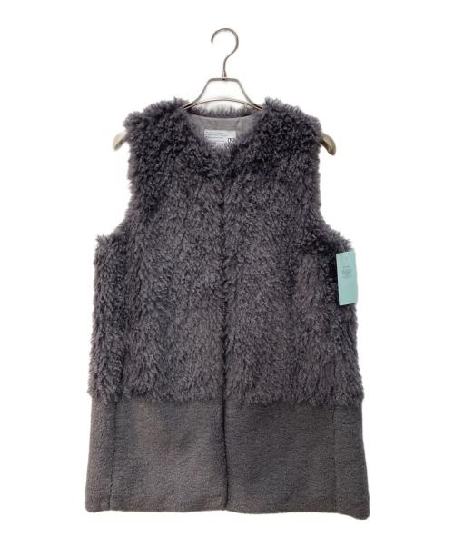 PASSIONE（パシオーネ）PASSIONE (パシオーネ) ボア切替ファーベスト グレー サイズ:38の古着・服飾アイテム