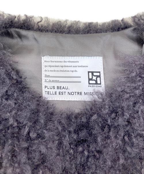 PASSIONE（パシオーネ）PASSIONE (パシオーネ) ボア切替ファーベスト グレー サイズ:38の古着・服飾アイテム