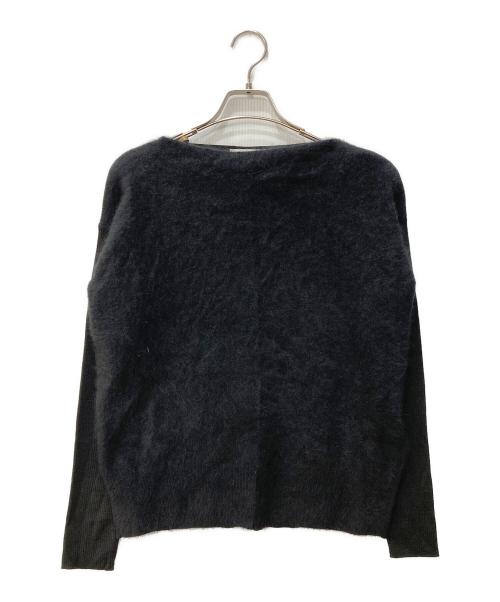 Demi-Luxe Beams（デミルクス ビームス）Demi-Luxe BEAMS (デミルクス ビームス) フラッフィー ボートネック ニット ブラック サイズ:Fの古着・服飾アイテム