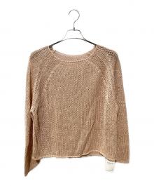 FRAMeWORK（フレームワーク）の古着「メッシュリネンニット」｜ピンク