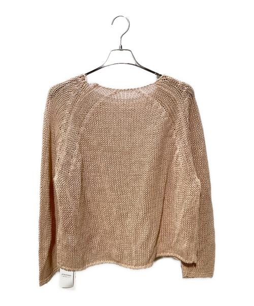 FRAMeWORK（フレームワーク）FRAMeWORK (フレームワーク) メッシュリネンニット ピンク サイズ:FREEの古着・服飾アイテム