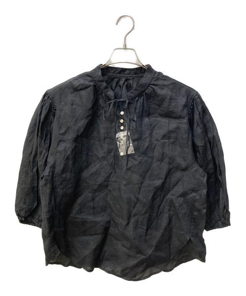 kurashi&trips（クラシアンドトリップ）kurashi&trips (クラシアンドトリップ) 香菜子さんとつくった2WAYリネンブラウス ブラック サイズ:Freeの古着・服飾アイテム