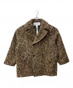 ticcaティッカ）の古着「レオパードシャギーピーコート」｜ブラウン