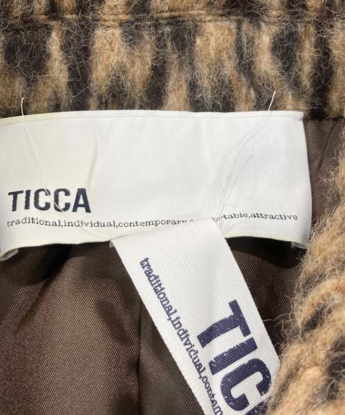 ticca（ティッカ）ticca (ティッカ) レオパードシャギーピーコート ブラウン サイズ:FREEの古着・服飾アイテム