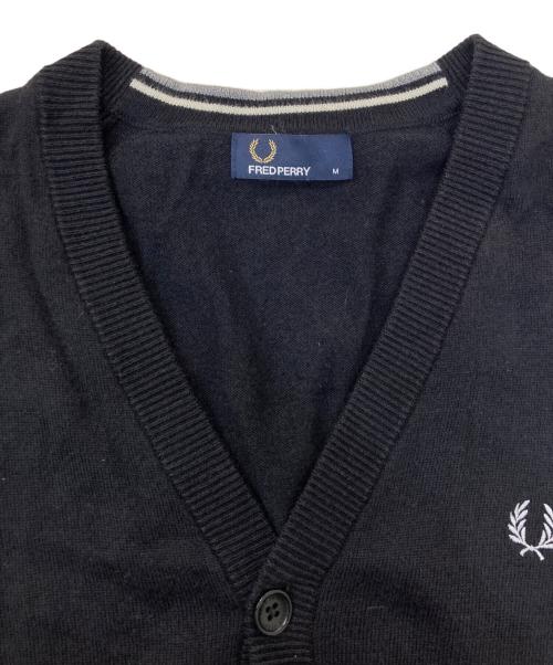 FRED PERRY（フレッドペリー）FRED PERRY (フレッドペリー) クラシックカーディガン ブラック サイズ:Mの古着・服飾アイテム