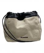 JIL SANDERジルサンダー）の古着「ドローストリングショルダー巾着バッグ」｜アイボリー×ブラック