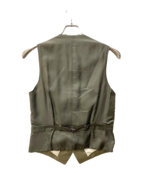 POLO RALPH LAUREN（ポロ・ラルフローレン）POLO RALPH LAUREN (ポロ・ラルフローレン) ツイードリネンベスト オリーブ サイズ:Sの古着・服飾アイテム