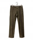 RRLダブルアールエル）の古着「ウールヘリンボーンパンツ」｜オリーブ