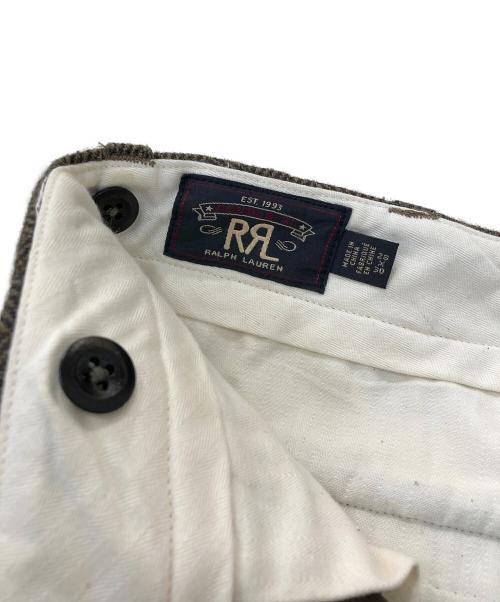 RRL（ダブルアールエル）RRL (ダブルアールエル) ウールヘリンボーンパンツ オリーブ サイズ:28×30の古着・服飾アイテム