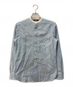 RRLダブルアールエル）の古着「バンドカラーシャツ」｜スカイブルー