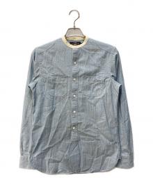 RRL（ダブルアールエル）の古着「バンドカラーシャツ」｜スカイブルー