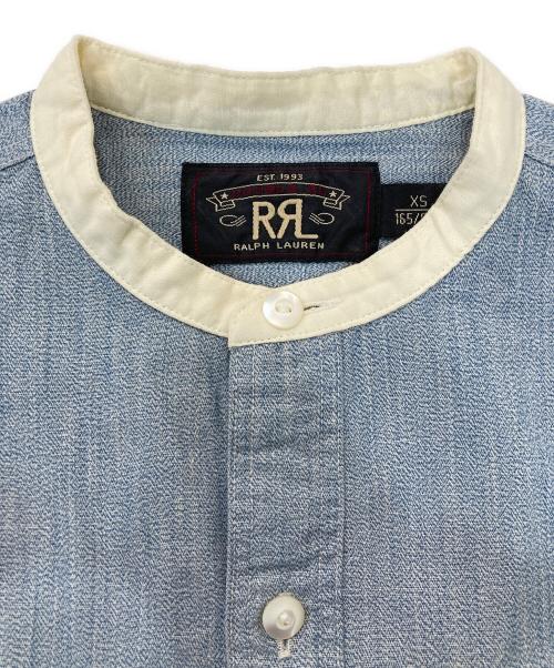 RRL（ダブルアールエル）RRL (ダブルアールエル) バンドカラーシャツ スカイブルー サイズ:XSの古着・服飾アイテム