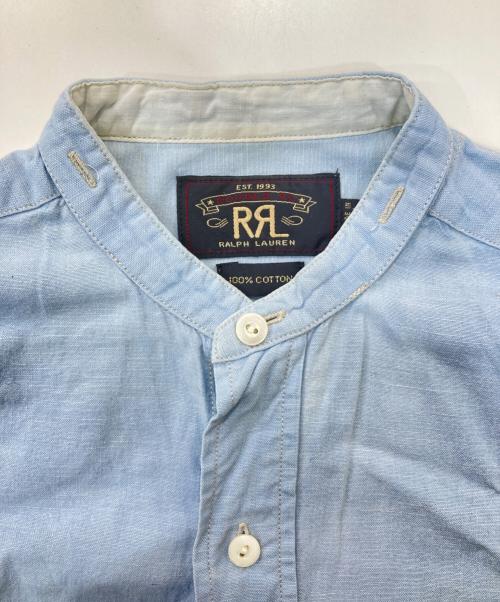 RRL（ダブルアールエル）RRL (ダブルアールエル) バンドカラーシャツ スカイブルー サイズ:XSの古着・服飾アイテム