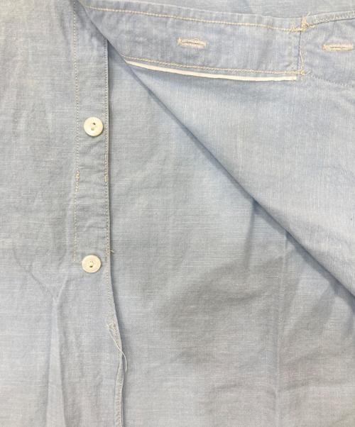 RRL（ダブルアールエル）RRL (ダブルアールエル) バンドカラーシャツ スカイブルー サイズ:XSの古着・服飾アイテム