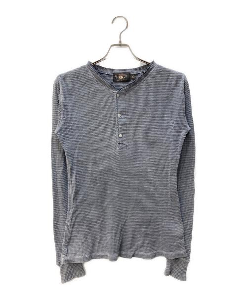 RRL（ダブルアールエル）RRL (ダブルアールエル) ワッフルヘンリーネックカットソー ネイビー サイズ:XSの古着・服飾アイテム
