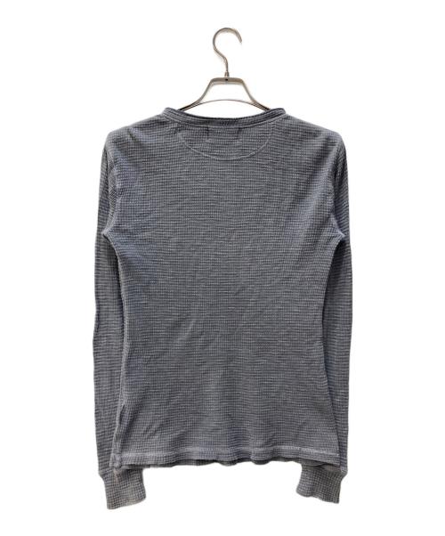 RRL（ダブルアールエル）RRL (ダブルアールエル) ワッフルヘンリーネックカットソー ネイビー サイズ:XSの古着・服飾アイテム