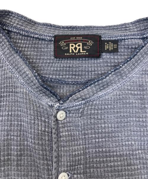 RRL（ダブルアールエル）RRL (ダブルアールエル) ワッフルヘンリーネックカットソー ネイビー サイズ:XSの古着・服飾アイテム