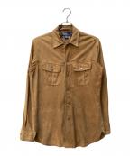 POLO RALPH LAURENポロ・ラルフローレン）の古着「スウェードレザートラッカーシャツ」｜ベージュ