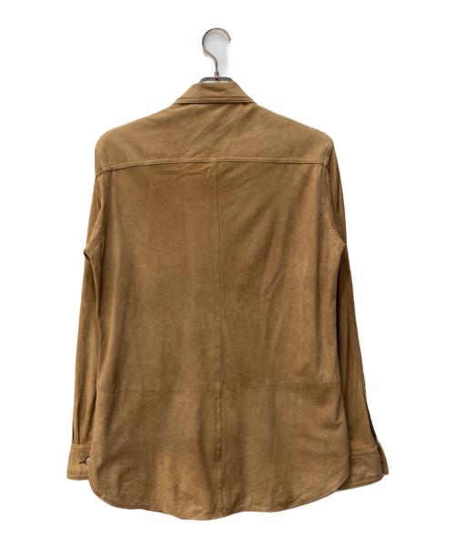 POLO RALPH LAUREN（ポロ・ラルフローレン）POLO RALPH LAUREN (ポロ・ラルフローレン) スウェードレザートラッカーシャツ ベージュ サイズ:Sの古着・服飾アイテム