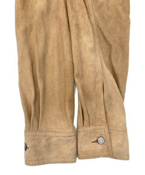 POLO RALPH LAUREN（ポロ・ラルフローレン）POLO RALPH LAUREN (ポロ・ラルフローレン) スウェードレザートラッカーシャツ ベージュ サイズ:Sの古着・服飾アイテム