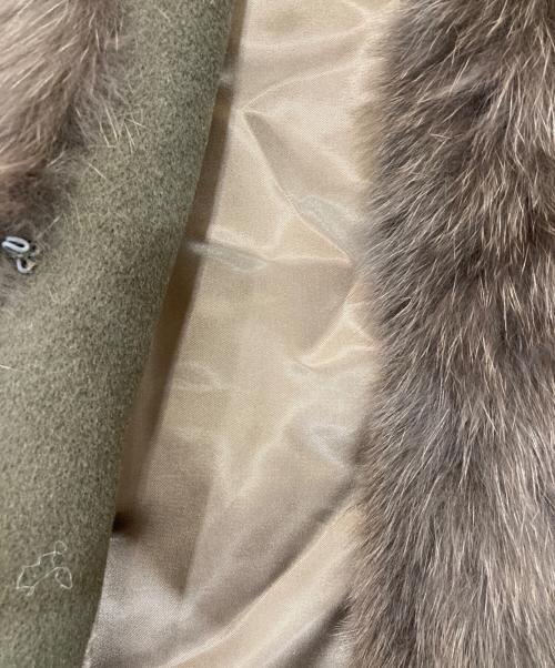 Diagram GRACE CONTINENTAL（ダイアグラム グレースコンチネンタル）Diagram GRACE CONTINENTAL (ダイアグラム グレースコンチネンタル) フォックスファーポンチョコート ブラウン サイズ:36の古着・服飾アイテム