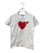 PLAY COMME des GARCONSプレイコムデギャルソン）の古着「プリントTシャツ」｜ホワイト