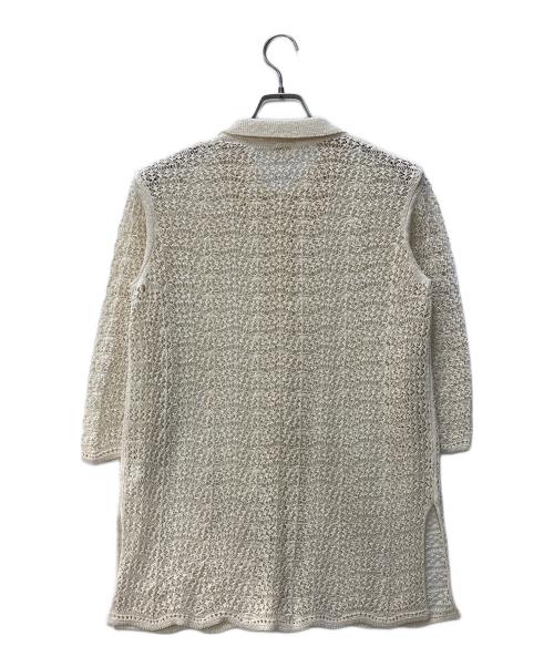 JOICEADDED（ジョイスアディッド）JOICEADDED (ジョイスアディッド) LACE KNITTED SHIRT ベージュ サイズ:サイズ表記無しの古着・服飾アイテム