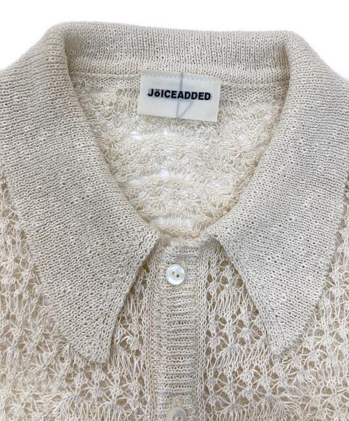 JOICEADDED（ジョイスアディッド）JOICEADDED (ジョイスアディッド) LACE KNITTED SHIRT ベージュ サイズ:サイズ表記無しの古着・服飾アイテム