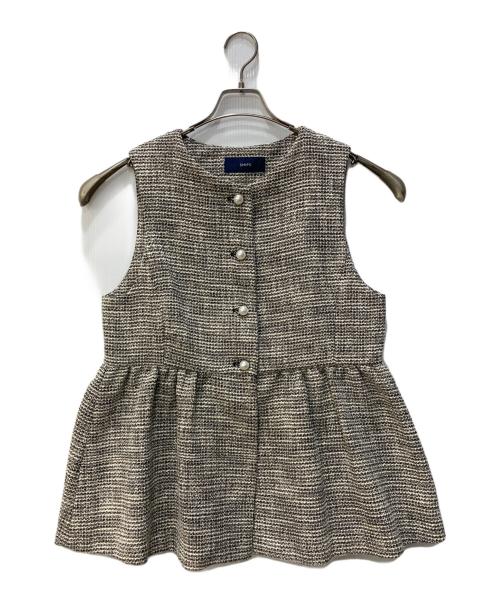 SHIPS（シップス）SHIPS (シップス) スラブ ツイード ジレ ベージュ サイズ:Fの古着・服飾アイテム