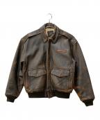 AVIREXアヴィレックス）の古着「A-2タイプフライトレザージャケット」｜ブラウン