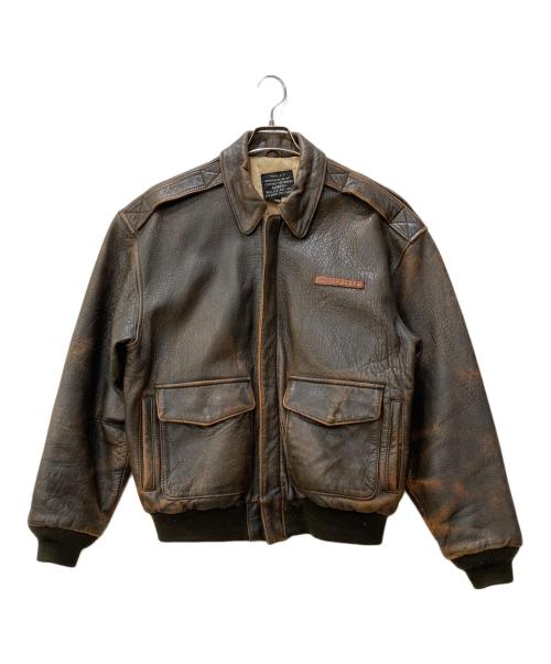 AVIREX（アヴィレックス）AVIREX (アヴィレックス) A-2タイプフライトレザージャケット ブラウン サイズ:FREEの古着・服飾アイテム
