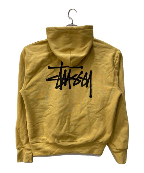 stussy（ステューシー）stussy (ステューシー) BASIC STUSSY ZIP HOODIE イエロー サイズ:Mの古着・服飾アイテム