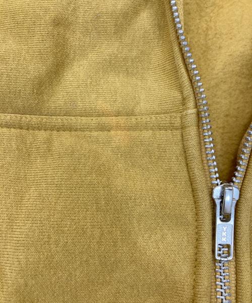 stussy（ステューシー）stussy (ステューシー) BASIC STUSSY ZIP HOODIE イエロー サイズ:Mの古着・服飾アイテム
