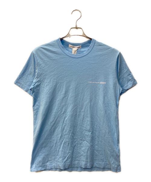 COMME des GARCONS SHIRT（コムデギャルソンシャツ）COMME des GARCONS SHIRT (コムデギャルソンシャツ) プリントTシャツ ブルー サイズ:Lの古着・服飾アイテム