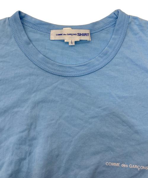 COMME des GARCONS SHIRT（コムデギャルソンシャツ）COMME des GARCONS SHIRT (コムデギャルソンシャツ) プリントTシャツ ブルー サイズ:Lの古着・服飾アイテム