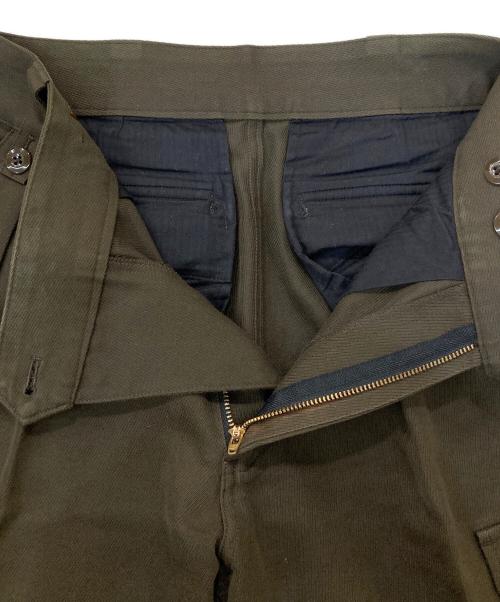 TOMORROW LAND（トゥモローランド）TOMORROW LAND (トゥモローランド) ウールコットンキャバリーツイル ミリタリーカーゴパンツ オリーブ サイズ:44の古着・服飾アイテム