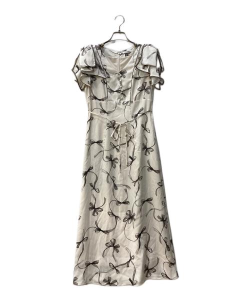 Snidel（スナイデル）Snidel (スナイデル) Sustainableリボンプリントワンピース アイボリー サイズ:2 未使用品の古着・服飾アイテム