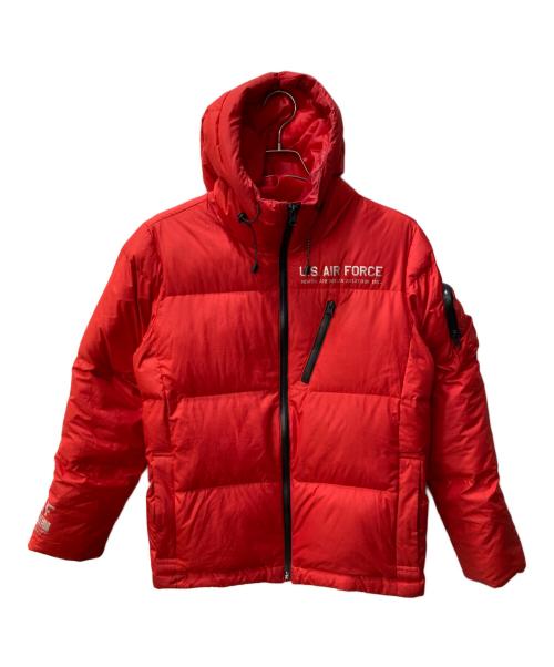 AVIREX（アヴィレックス）AVIREX (アヴィレックス) ダウンジャケット レッド サイズ:Mの古着・服飾アイテム