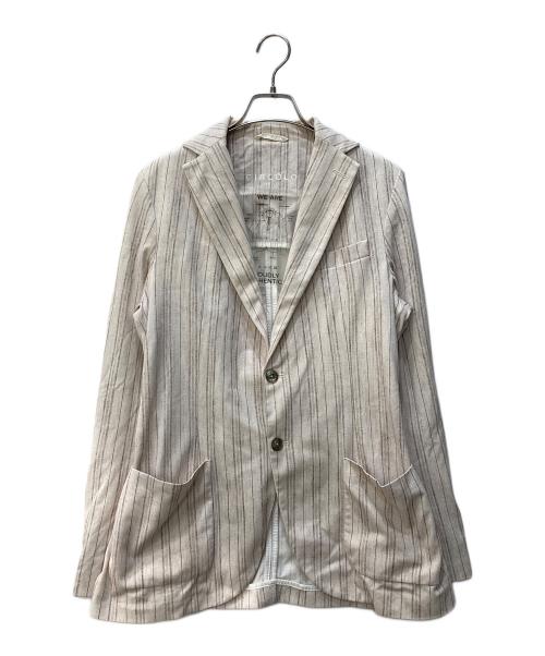 CIRCOLO 1901（チルコロ1901）CIRCOLO 1901 (チルコロ1901) ストライプコットンジャケット ベージュ サイズ:46の古着・服飾アイテム